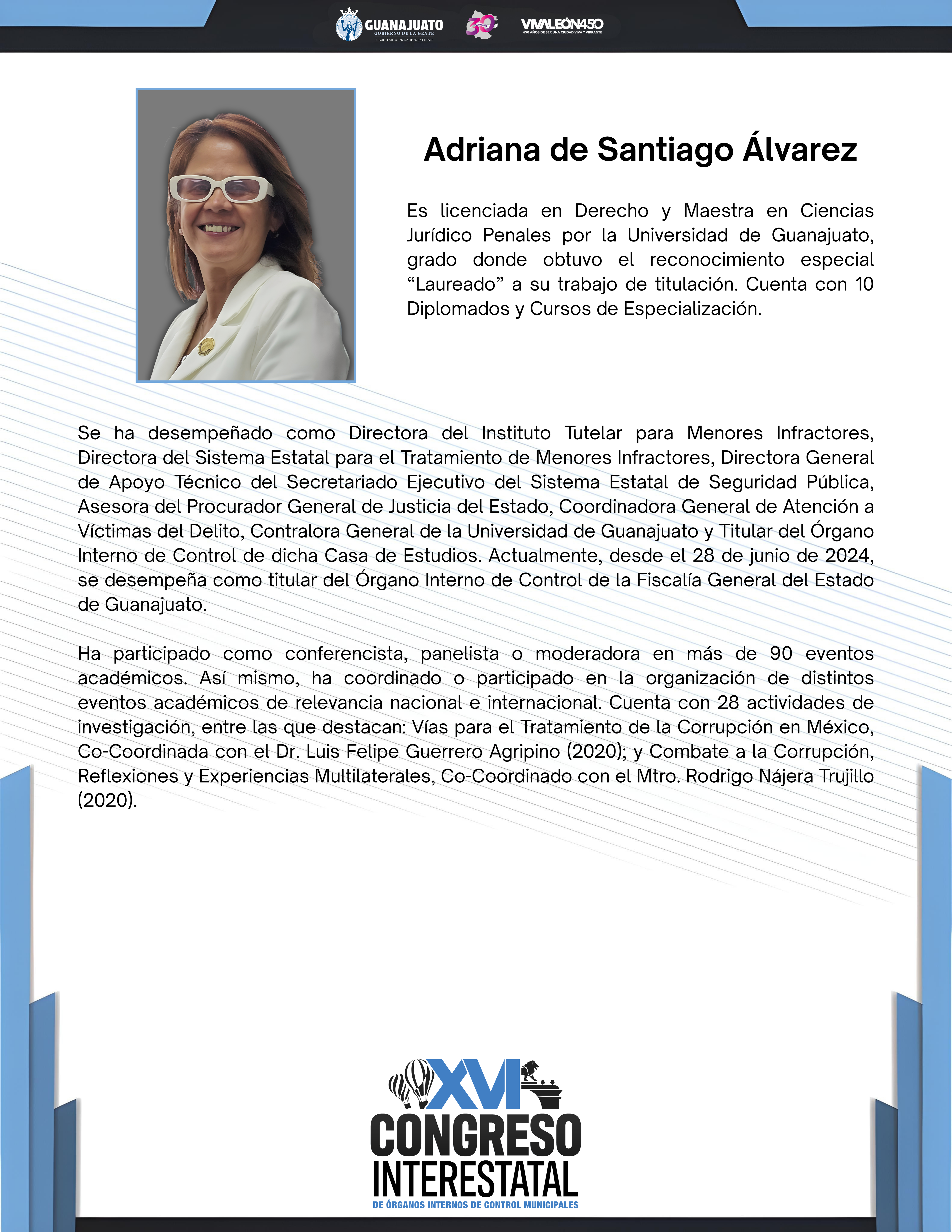 Semblanza Mtra. Adriana de Santiago Álvarez